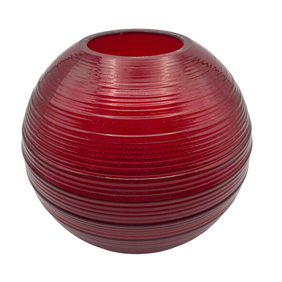 Vintage 1930s Imperial Glass Co. 5.5" Spun/Reeded Rose Bowl (#701) Ruby Red VGC - Picture 2 of 7